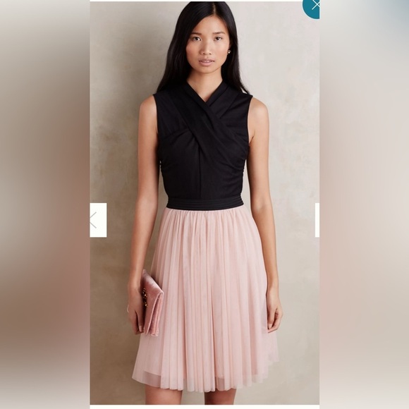 Anthropologie HD in Paris Size M Sleeveless Pink Darla Tulle Dress NEW!